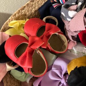 Red Bow Kids Shoes